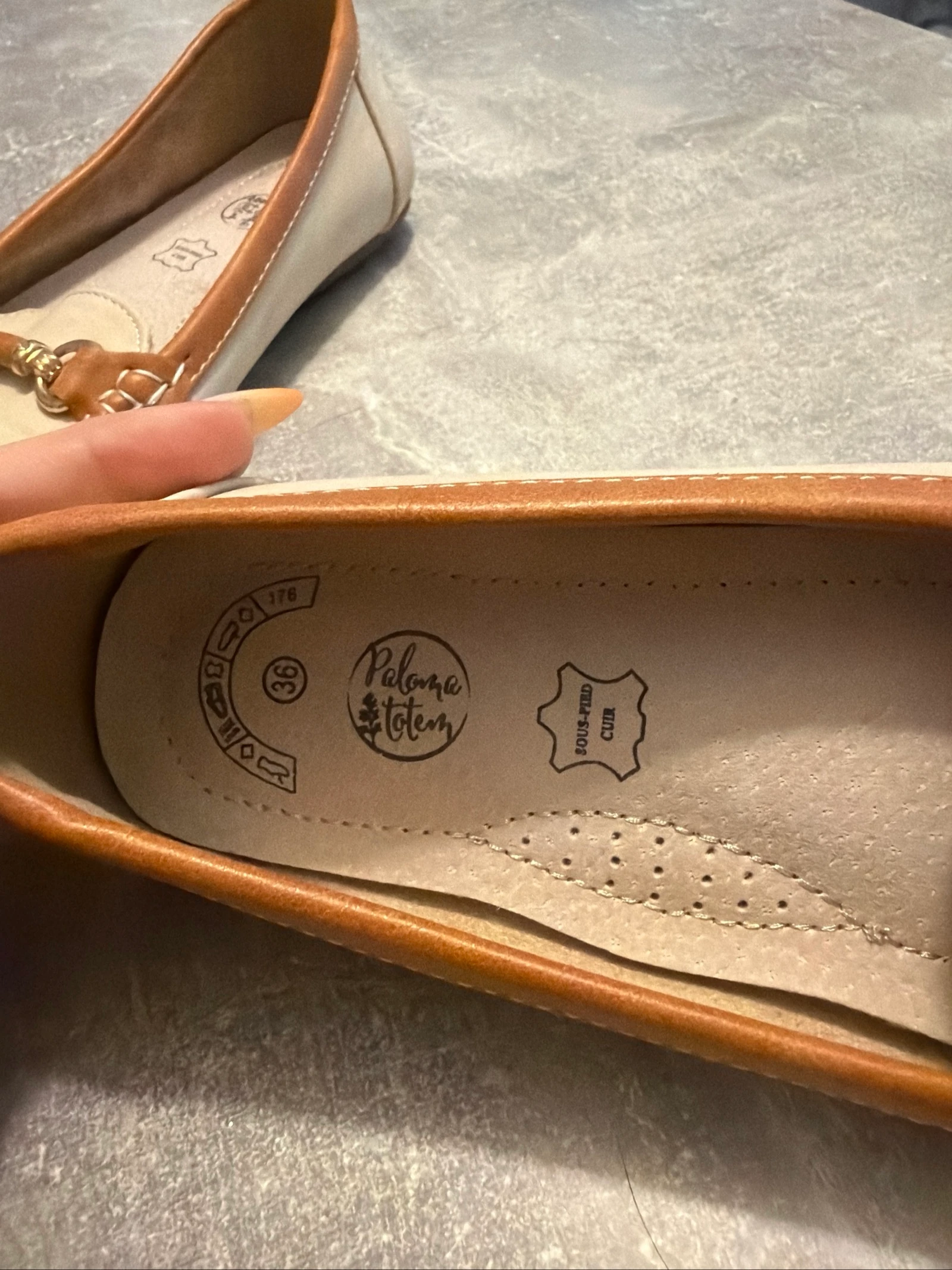 Dames beige nude mocassins maat 36 zeer goede staat – photo 3
